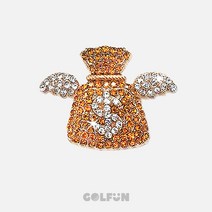 [GOLFUN] 골펀 머니백 큐빅 볼마커 볼마크 캐디용품 버디나비 필드용품, 2. 골드