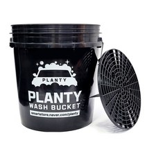 플렌티 세차버킷 블랙+ 그릿가드 블랙 / 용품 세트 셀프 자동차 패키지 차량 관리 물통, 18L, 블랙(세차버킷), 블랙(그릿가드)
