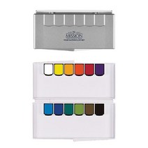 Mallow_쇼핑_미젤로 미션 실버클래스 고체 팬물감 12색 펜물감 선명한 부드러운 컬러 수체화 그림 세트 채색@8688@!^^, #현명한구매감사드립니다#