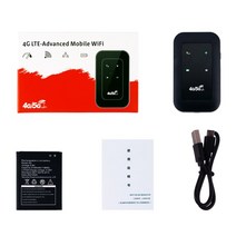 4G 무선 라우터 LTE 휴대용 자동차 모바일 광대역 네트워크 포켓 2.4G 무선 라우터 100Mbps 핫스팟 SIM 잠금 해제 와이파이 모뎀, 02 Black