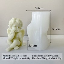DIY 크리스마스 선물 상자 향기 나는 양초 석고 금형, 앵글-E