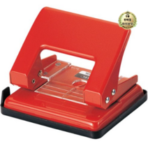 CARL 칼라 2공펀치 100XL, 레드, 1개