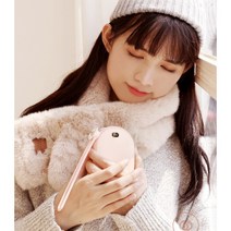 아이리스 손난로 보조배터리 대용량, 핑크