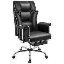 호몰 Homall 사무용 의자 사장 발받침대 체어 가족재 게이밍의자, 블랙