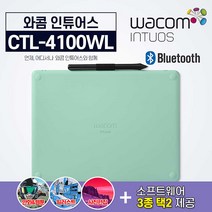 와콤 와콤 인튜어스 소형 블루투스 타블렛 일반 CTL-4100WL 그린