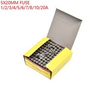 자동차 유리관 차량휴즈 퓨즈100PCS 5*20MM 유리 빠른 불어 퓨즈 보험 튜브 0.1A/0.5A/1A/2A/3A/4A/5A/6A/7, 09 100PCS 5A_01 5X20MM
