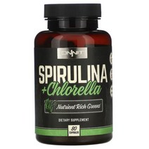 Onnit 스피루리나 + 클로렐라 80캡슐 스피리루나, 1개, 기본