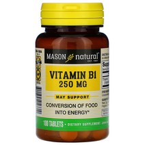 메이슨내츄럴 Mason Natural 비타민 B-1 250mg 100정