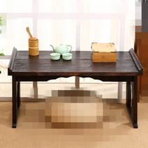 다다미테이블 일본테이블 다도상 앉은뱅이탁상 접이식 낮은 식탁, 길이80폭45높이38