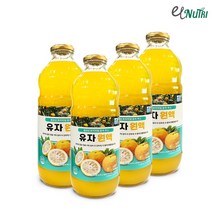 엘뉴트리 프리미엄 국내산 유자원액 1L 4병, 단품, 단품