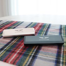 [가오] 제네시스 GV60 로고 레이저 각인 연락처 주차번호알림판, C_(듀얼넘버)실버그레이