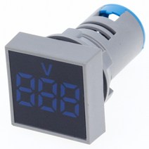 22mm 0-100a 디지털 전류계 전류 측정기전압 측정기 표시기 led 램프 사각 신호등, 청색 전압계
