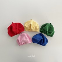 콩알옹알 컬러풀 봄 가을 베레모 0-6세 아기 유아 아동 여아 남아 니트 빵모자