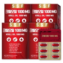순수식품 크릴오일 1000mg 인지질58%이상원료 4박스(120캡슐), 30캡슐, 4개, 30정