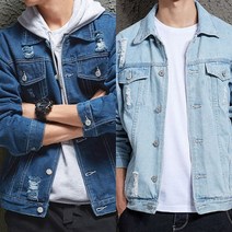 청자켓 데님자켓 워싱 빈티지룩 캐주얼자켓 트러커 INSUM48남성자켓 데님자켓 청자켓 연청 진청 캐주얼 가을자켓
