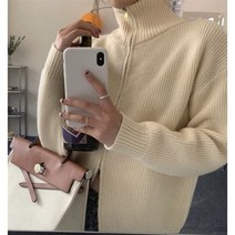 [랜덤플레이] 카라 더블 지퍼 하이넥 플리스 자켓