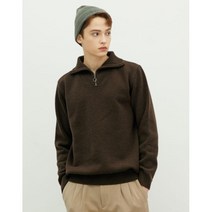 라움 남성 FAR AFIELD 브라운 Boko Funnel 반집업니트