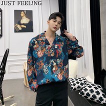 JUST FEEL!NG 루즈핏 빈티지 남성셔츠 오버핏 남방 와이셔츠 다양한 디자인 셔츠 티셔츠