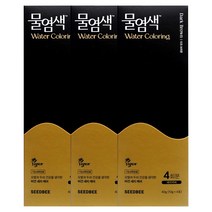 씨드비 물염색 새치염모제, 내추럴블랙, 3개
