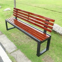 정원 공원 철제 야외벤치의자 옥외용벤치 나무, 길이2.0미터x폭40x높이45x등받이82