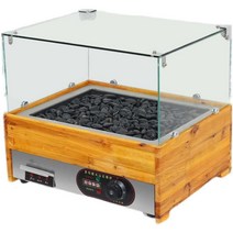 휴게소 맥반석 오징어 구이 기계 소시지 소세지 어묵, (사각) 유리 덮개 세트(대)