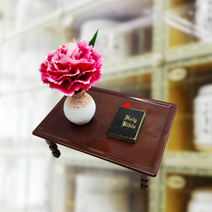 납골당꾸미기 정성을담아 미니어처 성경 미니어쳐 납골당꽃 봉안당 꾸미기 holybible flower 상차림 제사상 미니, 브라운
