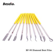 대만 Besdia 다이아몬드 구부러진 파일 BF-60 5 개/대 10, 02 BF90_02 Grit size 200