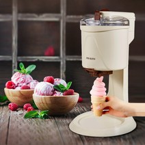 아이스크림기계자동 아이스크림 메이커 기계 롤 소프트 하드 가정용 작은 전체 셔벗 과일 디저트 요구르트, 01 WHITE_01 220-240V_03 UK