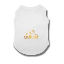 고양이옷 습관 채팅 고양이 조끼 디자이너 여름 얇은 복장 면 옷 키티 황금 글자 인쇄 액세서리 새끼 이동장 고양이포대기 우주선가방, 2XL 6.0-8 kg, 01 cat add white