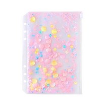 마카롱 컬러 A6A5 가죽 DIY 바인더 노트북 커버 다이어리 일정 플래너 종이 학교 문구, A6, Pink storage bag