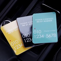 엑스핏 21 컬러풀 아크릴 주차번호판 카드형, 커스텀 카드형_10_그린, 1개