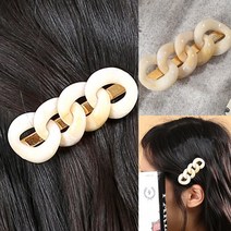 (아이보리) 앞머리 집게핀 헤어악세사리쇼핑몰 긴머리집게핀