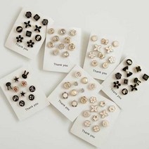 다이아 진주 브로치 버클 똑딱이단추 DIY 세트1