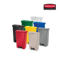 러버메이드 슬림짐 스텝온 쓰레기통 50L/13G 빨강, 단품