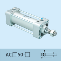 신영제어기 공압실린더 AC50 Rc3/8 (복동편로드 에어쿠션타입 중형실린더), 200