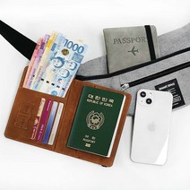 마일드콜 가죽 여권지갑 카드 케이스 RFID방지 다용도 해킹방지 안티스키밍 파우치 해외여행 패스포트 커플용, 나이트블랙
