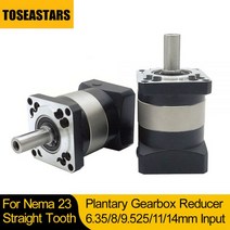 Nema23 스테퍼 모터 감속기 유성 기어 박스 60mm 서보 감속기 57mm 고정밀, Ratio 10 to 1, 6.35 Input 14 Shaft