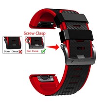 Garmin Descent G1 Solar Mk1 Mk2 Mk2i 시계대 스포츠 2 색 실리콘 방수 손목대 가민 Quick Fit 22mm 26mm 스트랩, #3