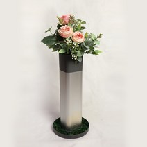 오즈디 꽃 화분소화기 명절 스승의날 선물 화병 꽃병 화초 축하용품, 실버컬러-아스틸로즈(조화)
