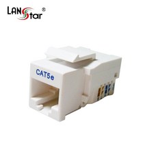 랜스타 Tooless 키스톤잭 CAT5E 흰색 대만산 LS-KT-5EU4 40091 랜/광통신 장비-랜케이블/랜장비