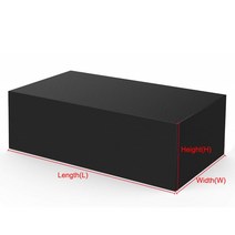 야외 가구 커버 방수 비 눈 먼지 바람 방지 자외선 옥스포드 패브릭 정원 잔디 파티오 40 크기 덮개, 01 Black_14 200X160X70cm