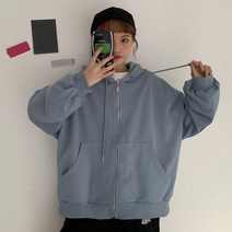 MOSAIRATION여성 가을겨울 후드집업 카디건 루브핏 비치웨어 후드 점퍼