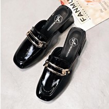 Makone 상표등록 여성 가죽 블로퍼 슬리퍼 구두 명품 스타일