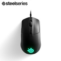 스틸시리즈 Rival 3 유선 게이밍 마우스, Black(M-00018)