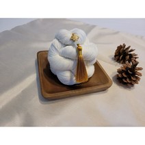 명주실타래 명주실 무명실 실타래 케이크 케익 백일 돌 잔치 상 장식품 DIY 만들기, DIY 실타래 케이크 1set + 칠순 토퍼