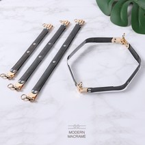 육각 바네 프레임 2Type 가방부자재 마크라메 가방 만들기 재료, 육각 바네 프레임 （고리형_골드）