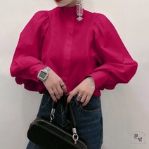 레이스 시슬리 새틴 셔츠 셔링 지컷블라우스 쉬폰 하객룩