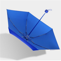 초미니 초경량 6단 티타늄 블루 양산 우산 휴대용 포켓 양우산 암막 uv 자외선 열 3중 차단 우양산 답례품