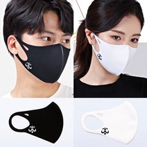 LXP579 구리나노섬유 반영구 항균 패션마스크 빨아쓰는 마스크 앵커(닻) 문양 프린트 버전 (베이직 라인), 블랙, M (얼굴이작은여성&16세이하청소년 권장)