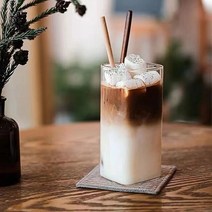 플랫화이트잔 아인슈페너잔 에스프레소샷잔 밀크글라스일본 같은 후지 산 유리 컵 내열 내구성 음료 용기, 09 I_01 1PCS